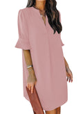 QACOHU Summer Dresses for Women 2026 Casual Loose Sundress Summer Wedding Guest Shift Dress Light Pink L