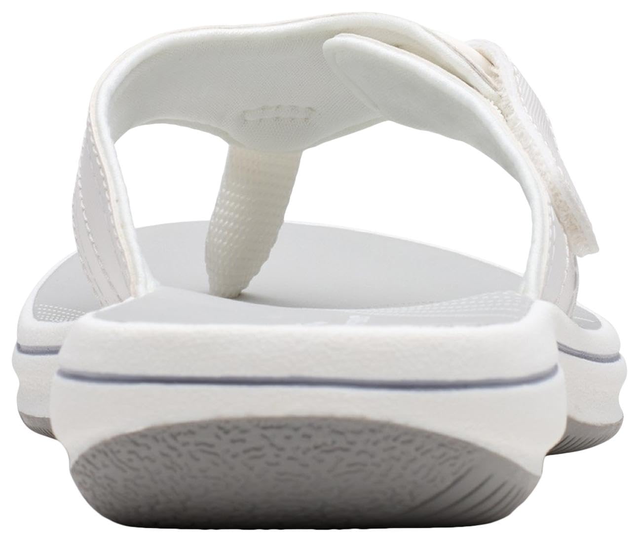 Clarks Women's Breeze Reyna CloudSteppers Flip-Flop, White Synthetic, 9