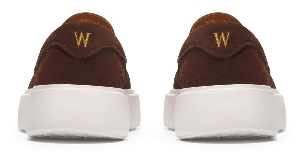 Journey West Suede Slip-on Penny Loafers Sneakers Shoes for Women Coffee US 6