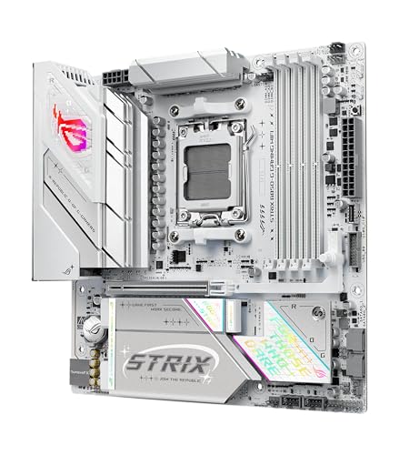 ASUS ROG Strix B850-G Gaming WiFi AMD AM5 B850 mATX Motherboard, Advanced AI PC Ready, 14+2+1 Power Stages, DDR5 Slots, 4X M.2 Slots, PCIe® 5.0 Ready, WiFi 7, 2.5G LAN, USB 20Gbps Type-C®, AI Advisor