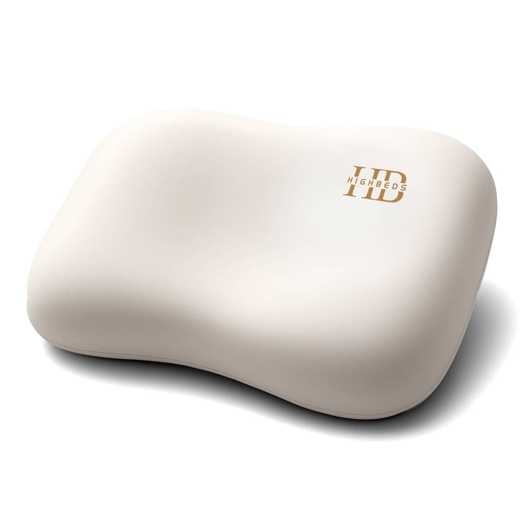HighBeds Side Sleeper Pillow – Soft Ergonomic Cervical-Neck-Pillow for Neck Pain Relief, Ice Silk Zipperless Pillowcase, Eco Friendly and Durable Material (White)
