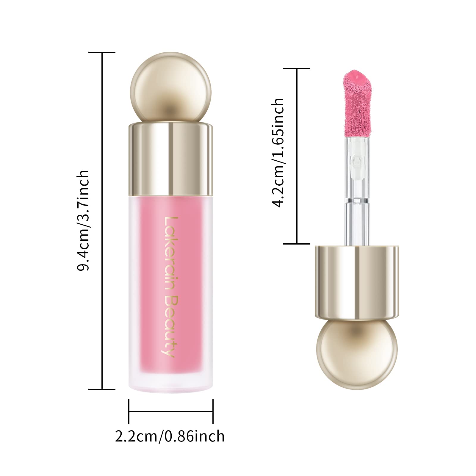KYDA Liquid Blush, Matte Tinted for Cheeks, Lasting Dewy Cheek, Soft Creamy Blush, Blendable Lightweight, Buildable Matte Coverage, Cool Pink