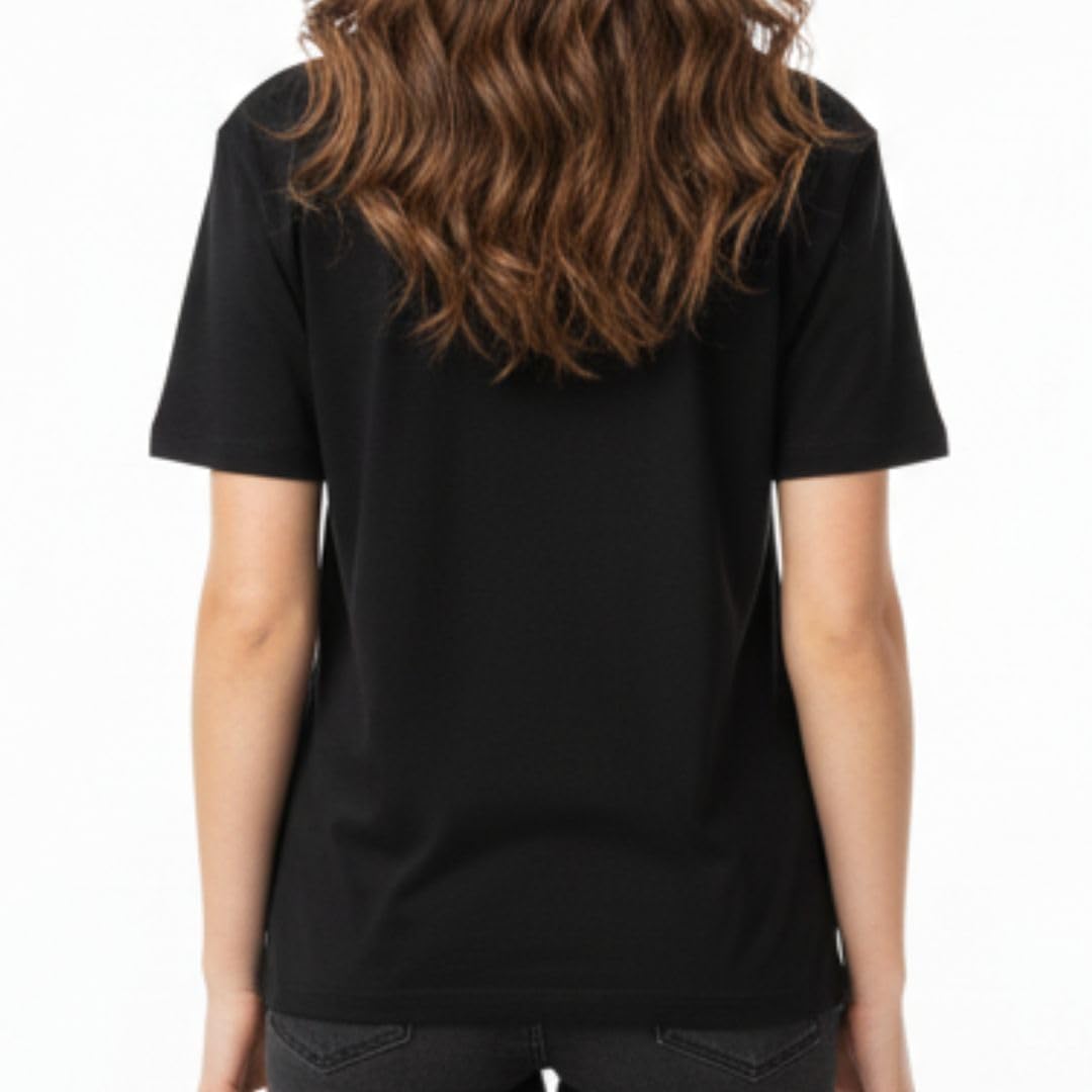 Captain Cory Women’s 100% Combed Ring-Spun Cotton T-Shirt | Ultra-Soft, Breathable, Bio-Washed Crew Neck | Plain Black or Snow White | Classic Fit | Gift-Ready | Perfect for Printing & DIY Art