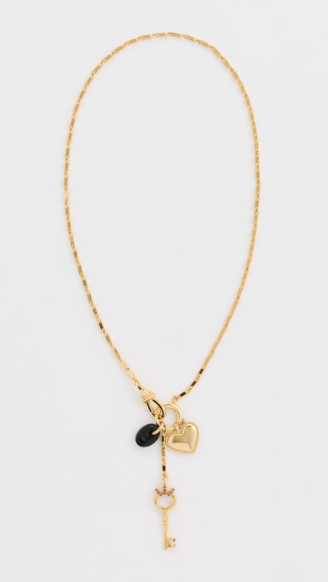 Madewell Women's Bar Watch Chain Charm Necklace, Antique Gold, One Size