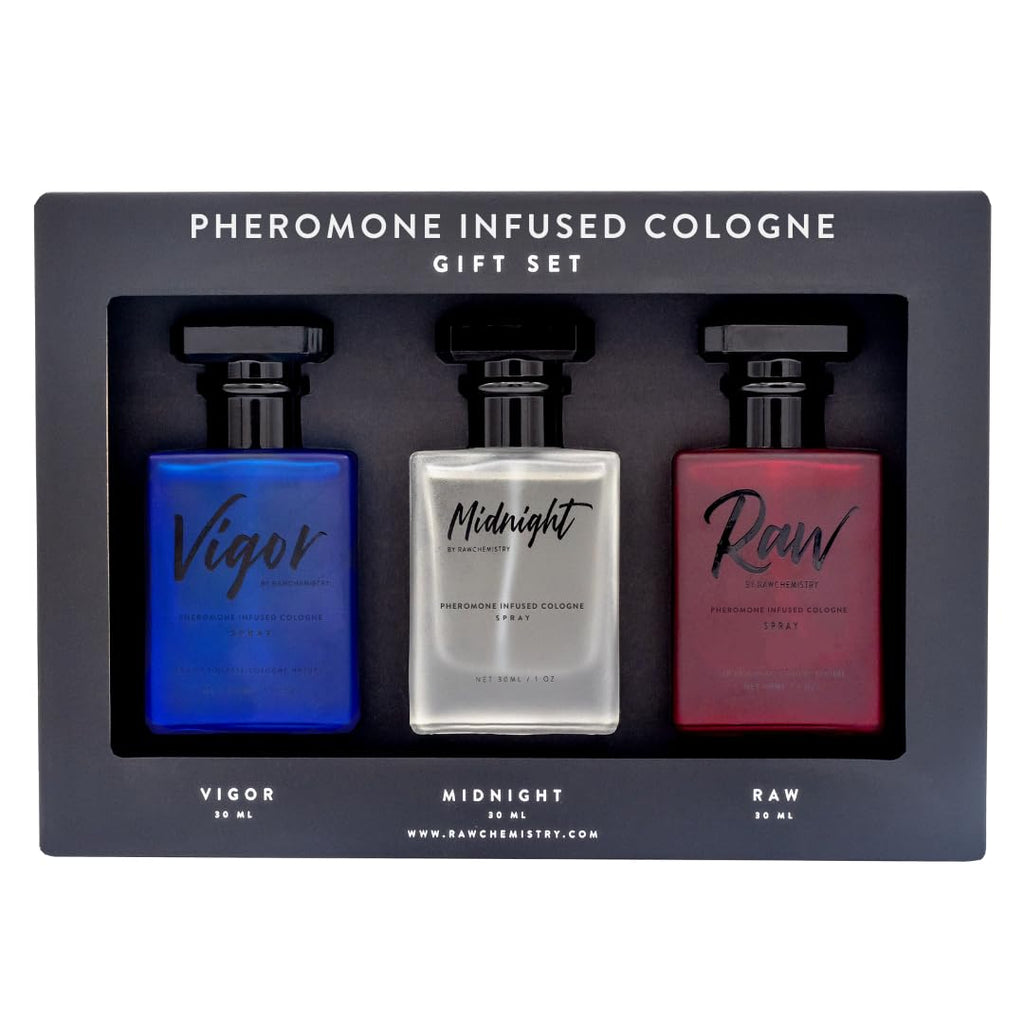 RawChemistry Pheromone Infused Mens Cologne Gift Set - Colognes, 1 Fl Oz (Pack of 3)