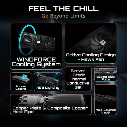 GIGABYTE GeForce RTX 5060 Ti Gaming OC 16G Graphics Card, by NVIDIA,16GB 128-bit GDDR7, PCIe 5.0, WINDFORCE Cooling System,DisplayPort & HDMI - Video Output Interface,GV-N506TGAMING OC-16GD Video Card