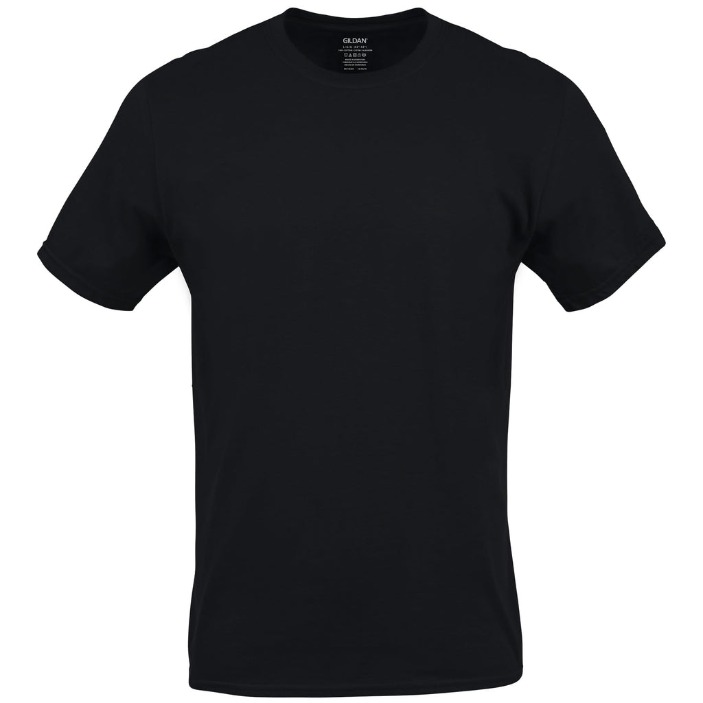 Gildan Men's Crew T-Shirts, Multipack, Style G1100, Black/Sport Grey/Charcoal (5-Pack), Large