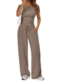 Trendy Queen Womens 2 Two Piece Set 2026 Summer Workout Beach Vacation Cruise Gym Clothes Spring Fashion Lounge Matching Sweatsuit Sweat Airport Travel Outfit Resort Wear Fitness Clothing