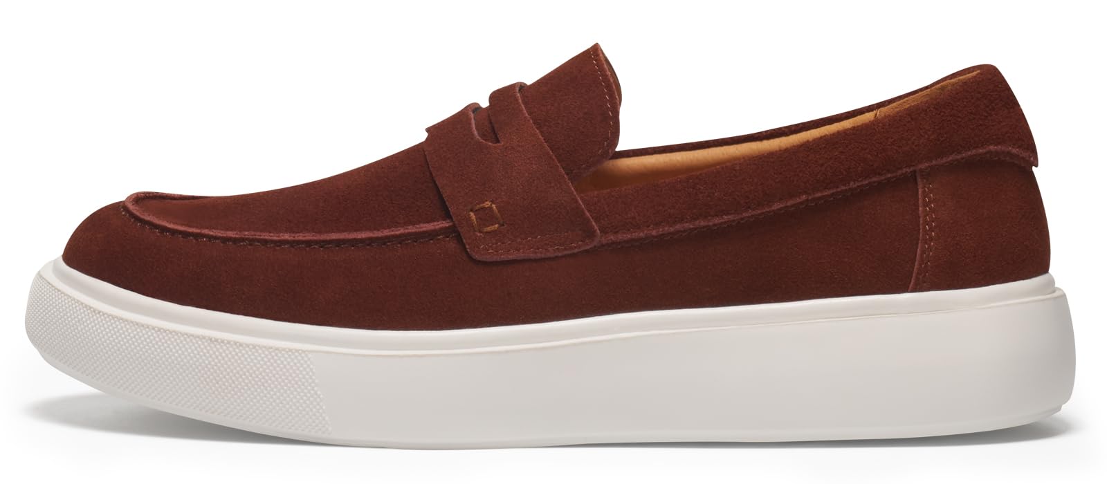 Journey West Suede Slip-on Penny Loafers Sneakers Shoes for Men Brown US 10
