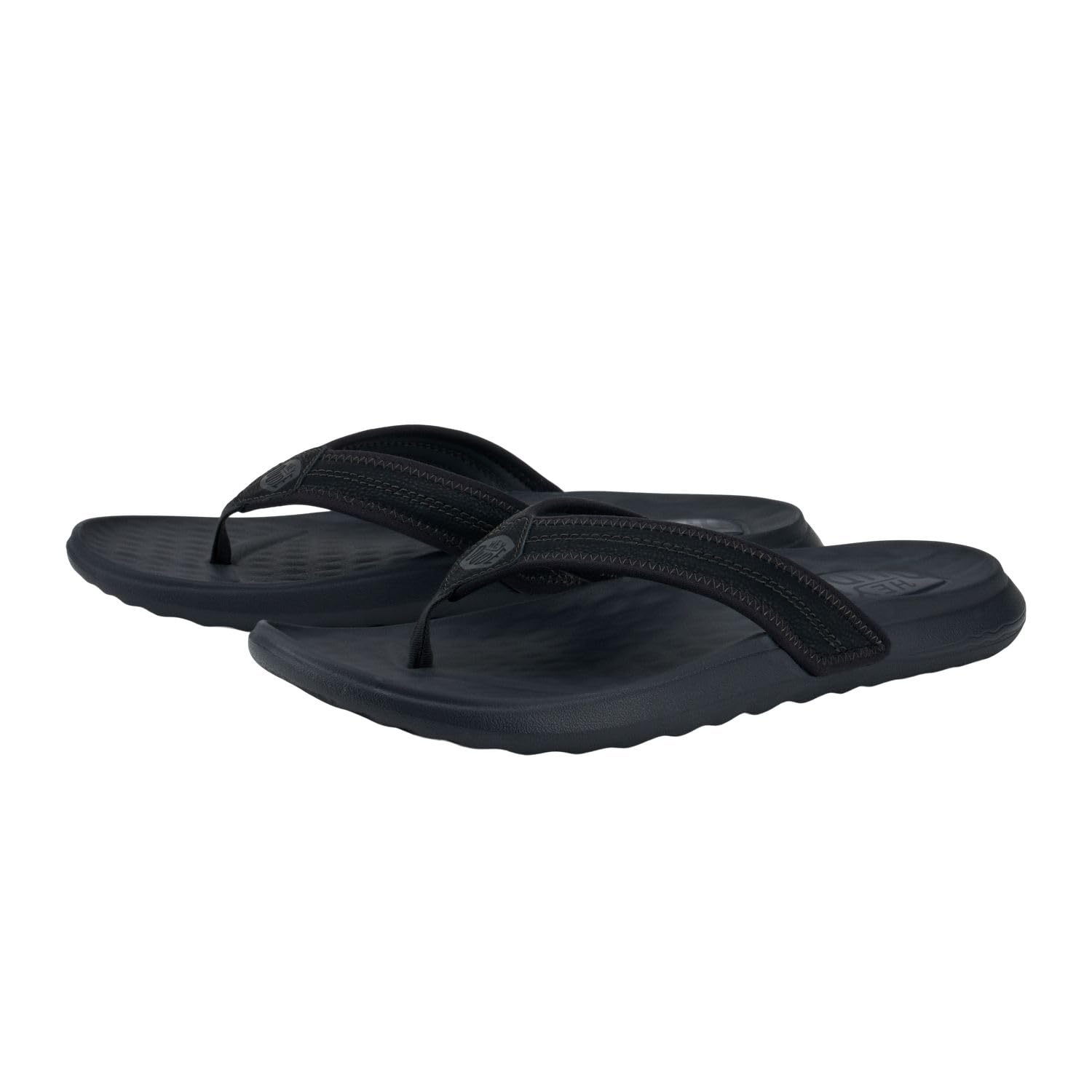 HEYDUDE Men's Myers Flip Classic Black/Black Size 11 | Men's Shoes | Men Slip-on Sandals | Comfortable & Light-Weight