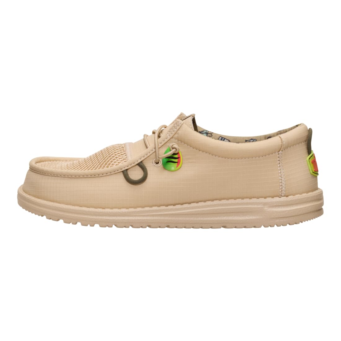 HEYDUDE Wally Bait and Tackle Natural Khaki Size 11, Mens Shoes, Slip-on Loafers, Comfortable & Light-Weight