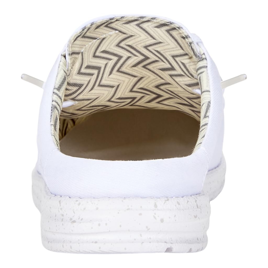 HEYDUDE Wally Slip Stretch Canvas - White/White