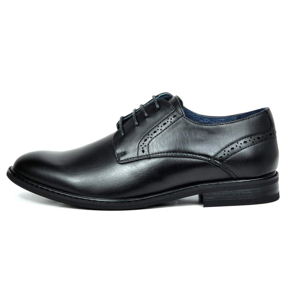 Bruno Marc Men's Prince-16 Black Leather Lined Dress Oxfords Shoes Size 11 M US