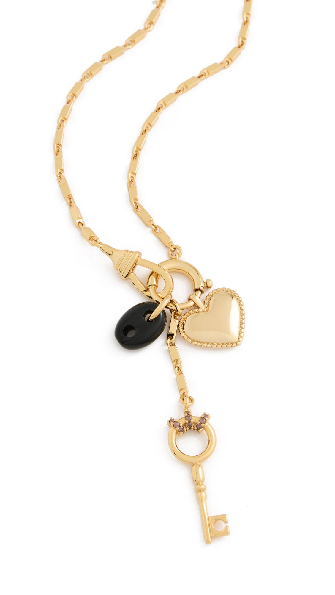 Madewell Women's Bar Watch Chain Charm Necklace, Antique Gold, One Size