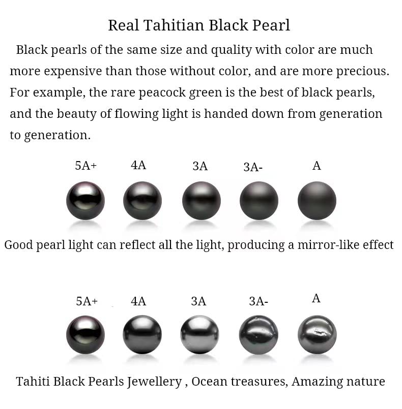 Tahitian Black Pearl Rings Jewelry For Women Fashion Christmas Gifts Wife Mom Girlfriend, Anniversary Birthday Fine Jewelry Gifts for Her NO33247