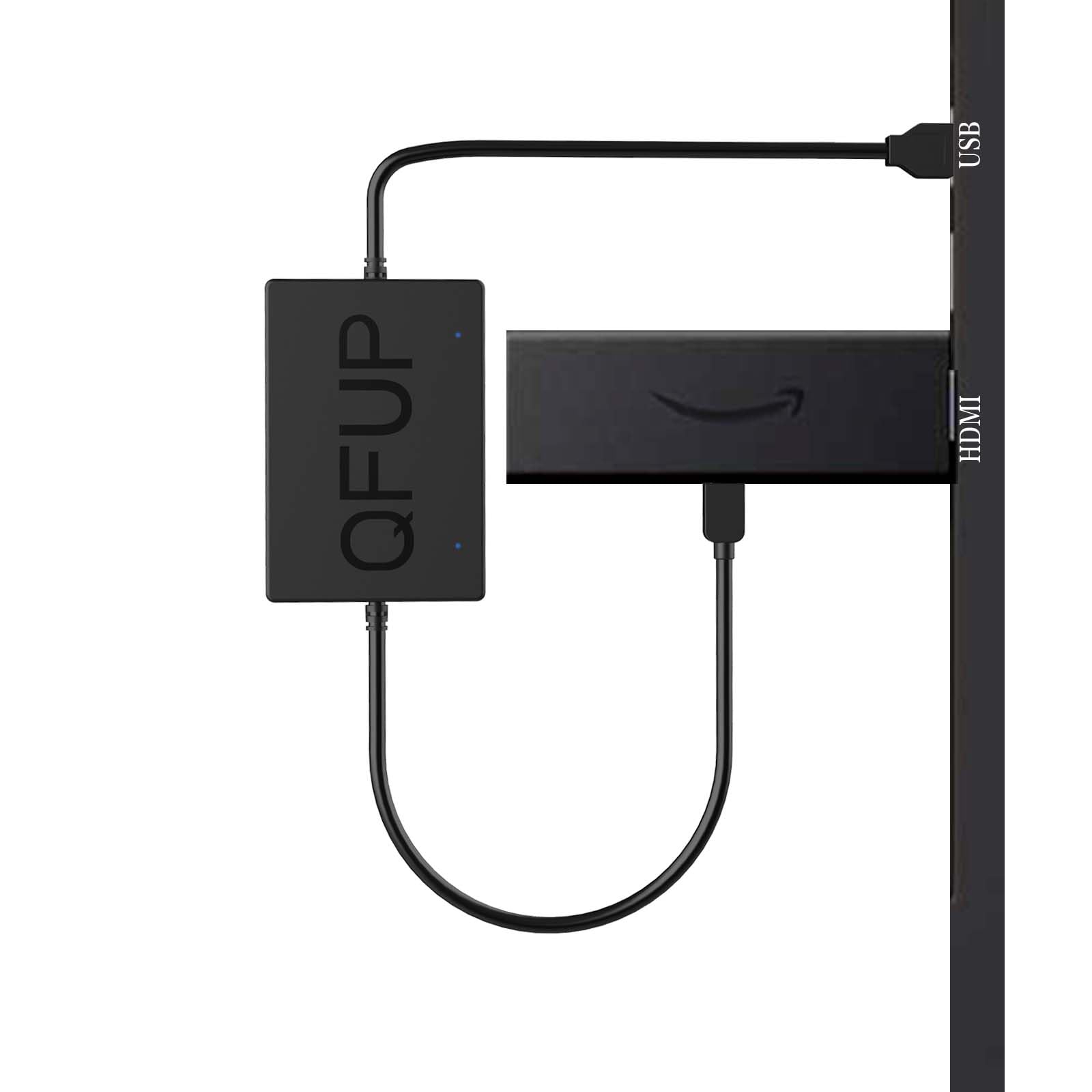 QFUP for Fire Stick Power Adapter USB Power Cable for Fire TV Stick & Fire Stick 4K / 4K Max,USB Power Cable Powers Streaming Stick from TV USB Port,Eliminates AC Outlet & Long Cable