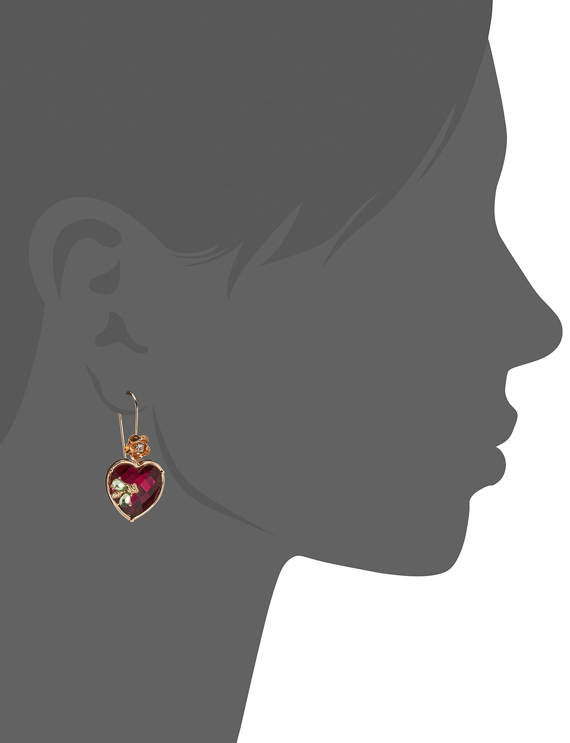 Betsey Johnson Stone Heart Drop Earrings