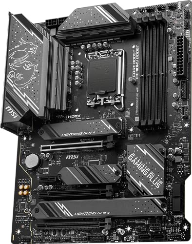 MSI Z790 Gaming Plus WiFi-AMZ Gaming Motherboard (Support 14th/13th/12th Gen Intel Processors, LGA 1700, DDR5, PCIe 5.0, M.2 Slots, 2.5Gbps LAN, USB 3.2 Gen2, Wi-Fi 6E, Bluetooth 5.3, ATX)
