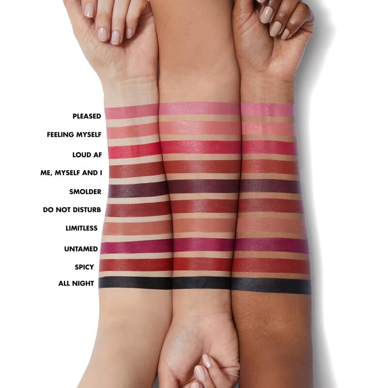 e.l.f. O Face Satin Lipstick, Richly Pigmented, Nourishing & Long-Lasting Creamy Lipstick, Infused With Jojoba, Vegan & Cruelty-Free, Effortless