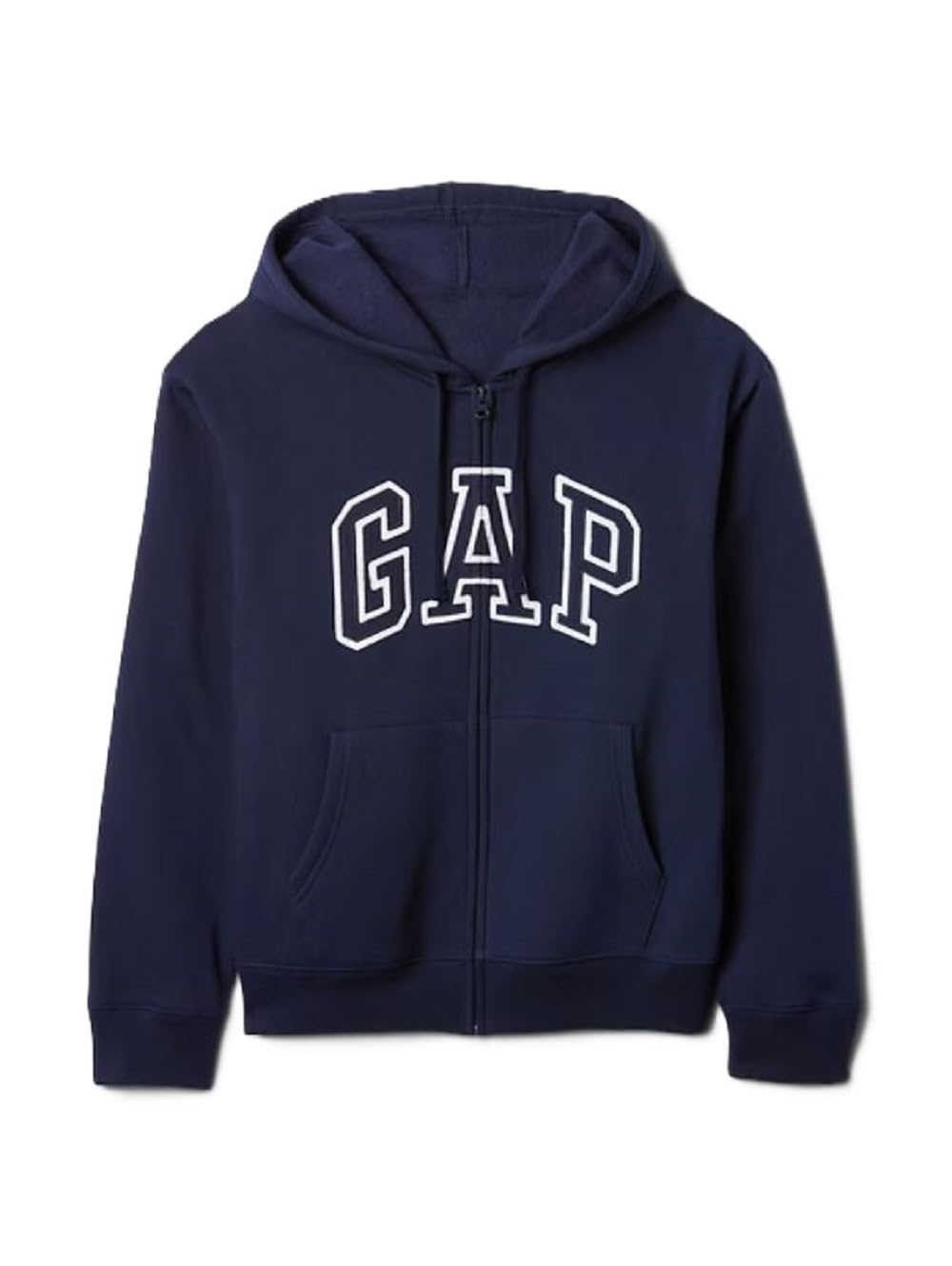 GAP Women's Logo Hoodie Hooded Full Zip Sweatshirt Navy Uniform II M