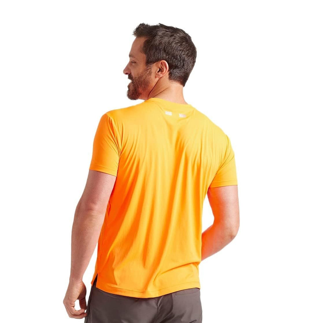 TRUEWERK B1 Sun Short Sleeve Tee for Men, Sun Protection Shirts, Moisture Wicking, UPF +50 Thermo Regulating Shirt, Viz Orange, XL