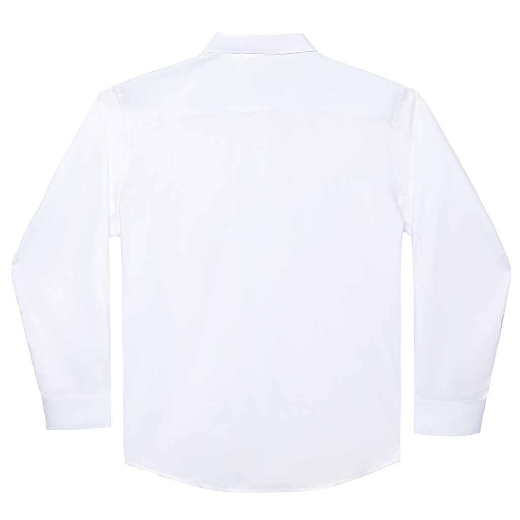 Double Pump Big and Tall Dress Shirts for Men Long Sleeve Business Casual Solid Button Down Shirts from XXL(T) to 6XL(T)(S278,3XLT)