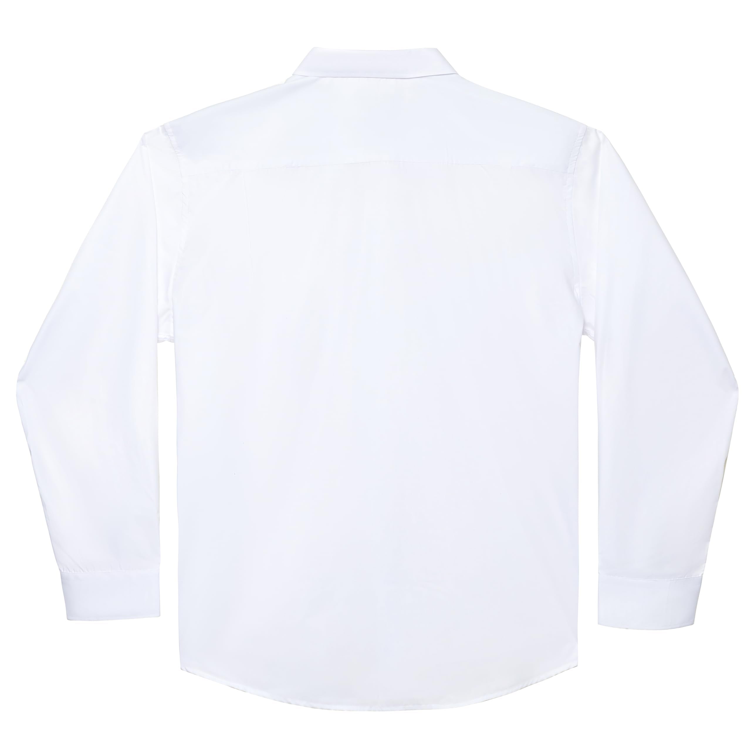 Double Pump Big and Tall Dress Shirts for Men Long Sleeve Business Casual Solid Button Down Shirts from XXL(T) to 6XL(T)(S278,3XLT)