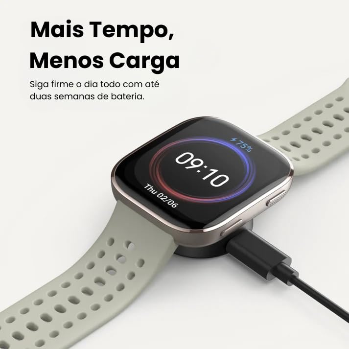 Amazfit Bip 6 Smart Watch 46mm, 14 Day Battery, 1.97" AMOLED Display, GPS & Free Maps, AI, Bluetooth Call & Text, Health, Fitness & Sleep Tracker, 140+ Workout Modes, 5 ATM Water-Resistance, Black