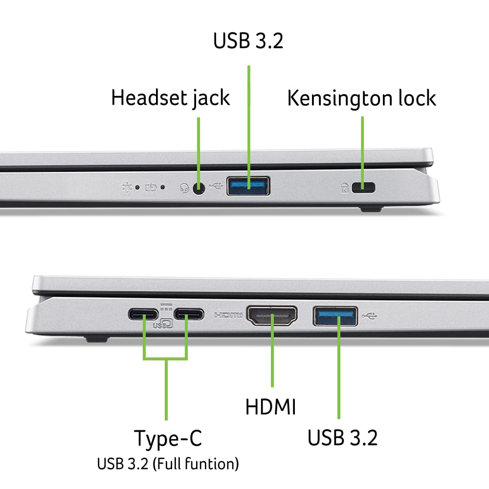acer Aspire Go 15 AI Ready Laptop | 15.6" FHD IPS Display | AMD Ryzen 3 7320U | AMD Radeon 610M Graphics | 8GB LPDDR5 | 128GB PCIe SSD | Wi-Fi 6 | Windows 11 Home in S Mode | AG15-21P-R5YG