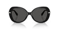 Swarovski Women's SK6059F Low Bridge Fit Butterfly Sunglasses, Black/Dark Grey, 55 mm