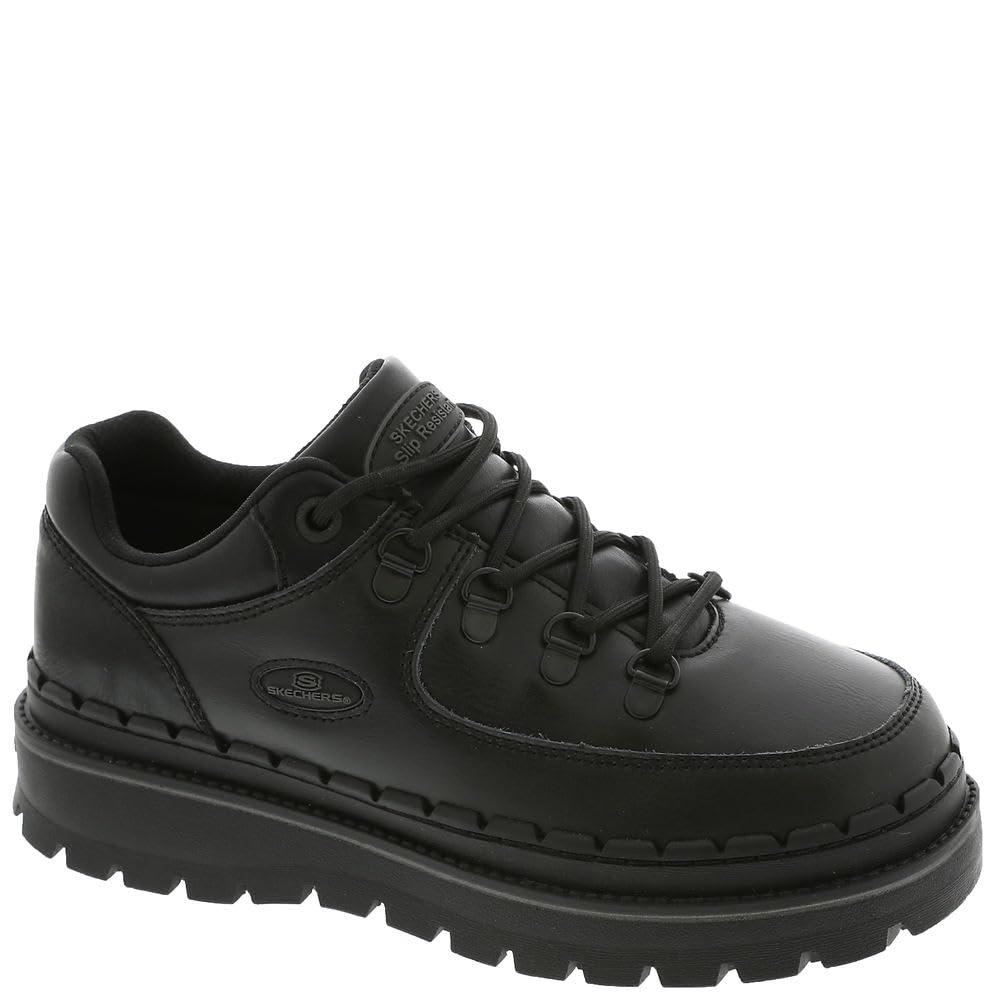 Skechers Women's Work Lace Up Platorm Jammers SR Zesi, Black, 9.5