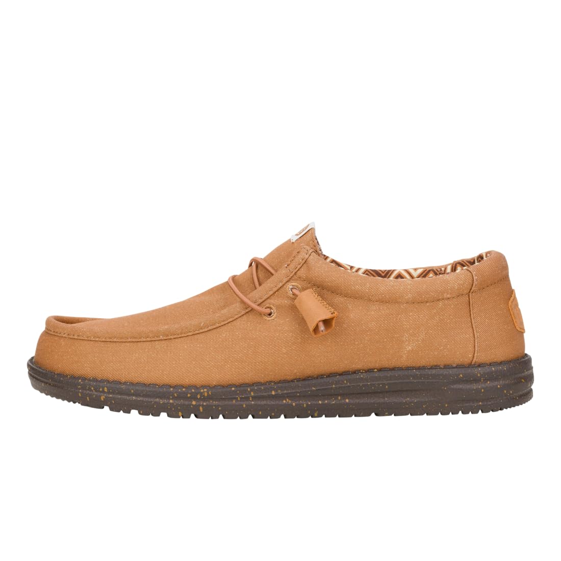 HEYDUDE Wally Stretch Canvas Nut Size 11, Men’s Shoes, Men's Slip-on Loafers, Comfortable & Light-Weight