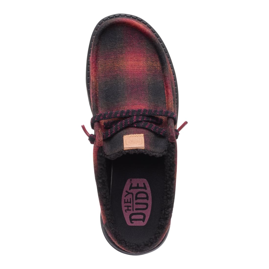 HEYDUDE Men's Wally Slip Cozy Plaid Slip-On