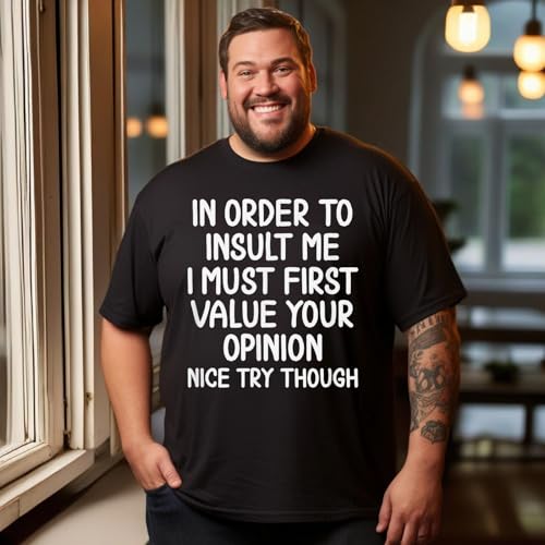 xtalline Big and Tall Men T Shirts Graphic Tee Shirt Casual Fashion Short Sleeve Plus Size T Shirt Tshirts for Men 4XL XXXXL XXXX 4X Large #20 Your Opinion T0 5DAR 120