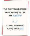 OJsensai Father's Day Card Gifts for Husband from Wife, Husband and Father Appreciation Card from Kids Family, Sweet Family Love Fathers Day Gift Idea