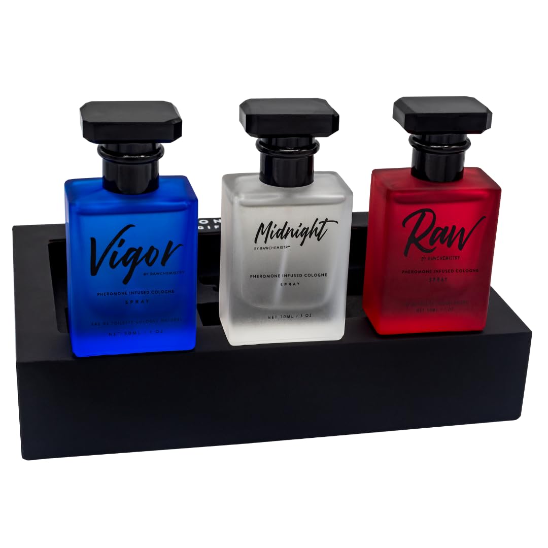 RawChemistry Pheromone Infused Mens Cologne Gift Set - Colognes, 1 Fl Oz (Pack of 3)