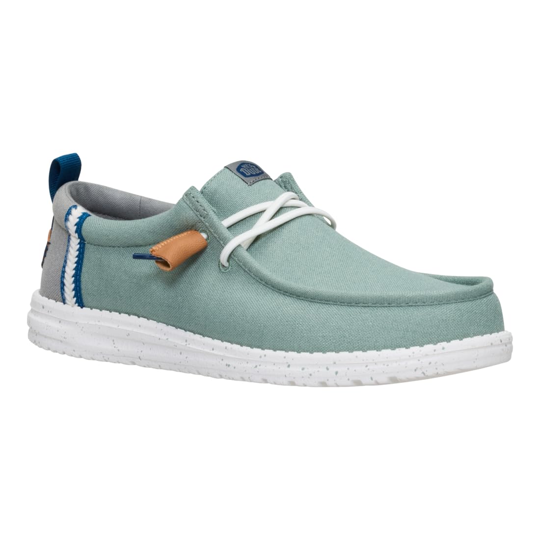HEYDUDE Wally Craft Linen Iceberg Green/Moon Grey Size 11, Men’s Shoes, Slip-on Loafers, Comfortable & Light-Weight