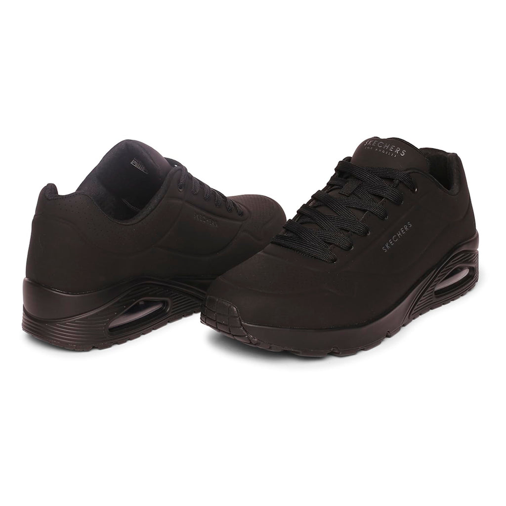 Skechers Men's Uno-Stand on Air Oxford, Black/Black, 11