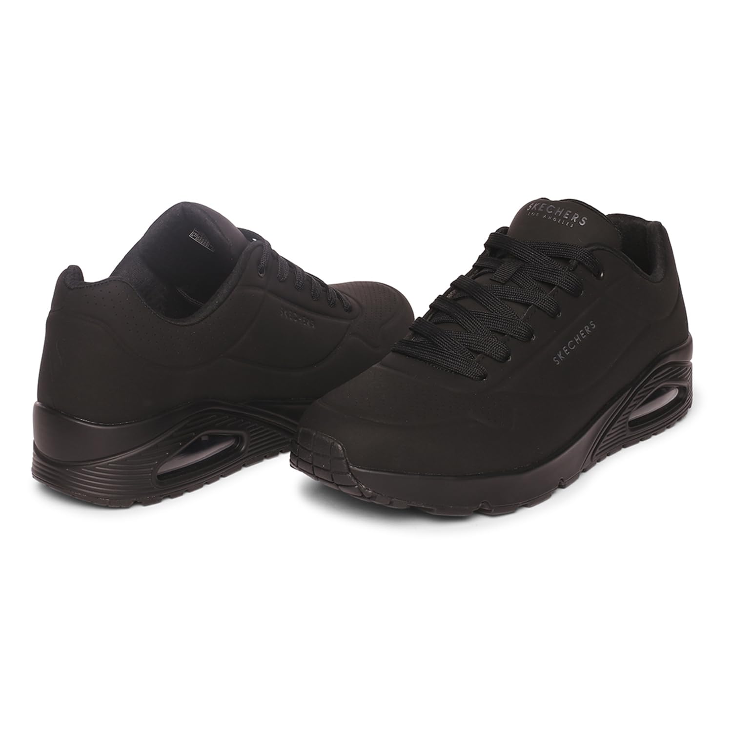 Skechers Men's Uno-Stand on Air Oxford, Black/Black, 11