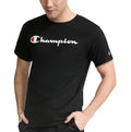 Champion Mens T-Shirt, Cotton Midweight Crewneck Tee,t-Shirt for Men(reg. Or Big & Tall), Black Script, 4X-Large Big US