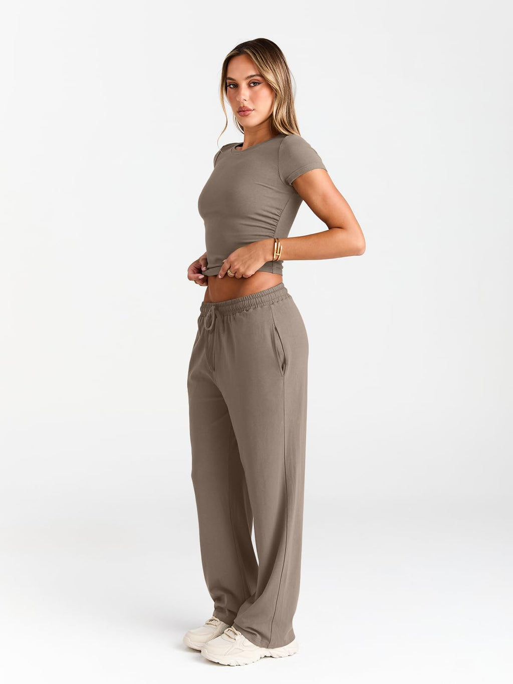Trendy Queen Womens 2 Two Piece Set 2026 Summer Workout Beach Vacation Cruise Gym Clothes Spring Fashion Lounge Matching Sweatsuit Sweat Airport Travel Outfit Resort Wear Fitness Clothing