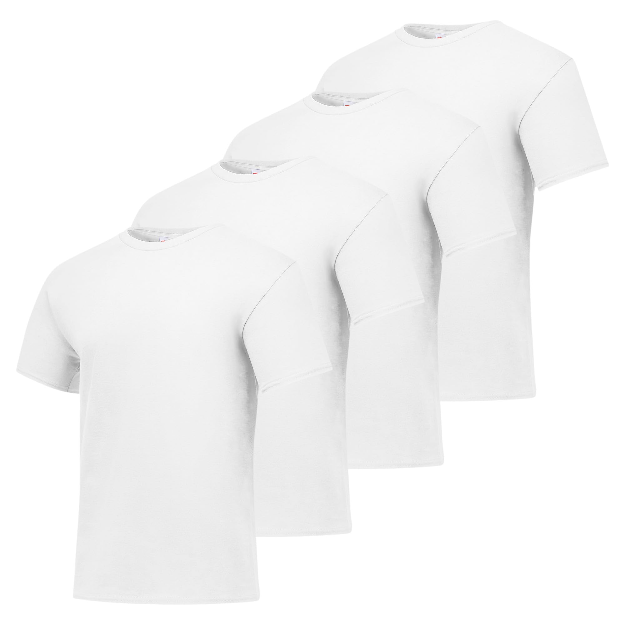 Hanes mens Essentials Short Sleeve T-shirt Value Pack (4-pack) athletic t shirts, White, X-Large US