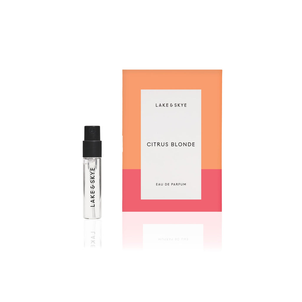 Lake & Skye Citrus Blonde 2mL Eau de Parfum Sample - Bergamont, Cedarwood, Floral, Fruity, Vegan, Paraben-Free, Cruelty-Free