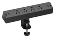 Desk Clamp Power Strip, Flat Plug Fast Charging Station, Desk Mount Surge Protector with PD 20W USB C Ports, Fit 1.7 inch Tabletop Edge Thick, Desktop Outlets for Home Office.