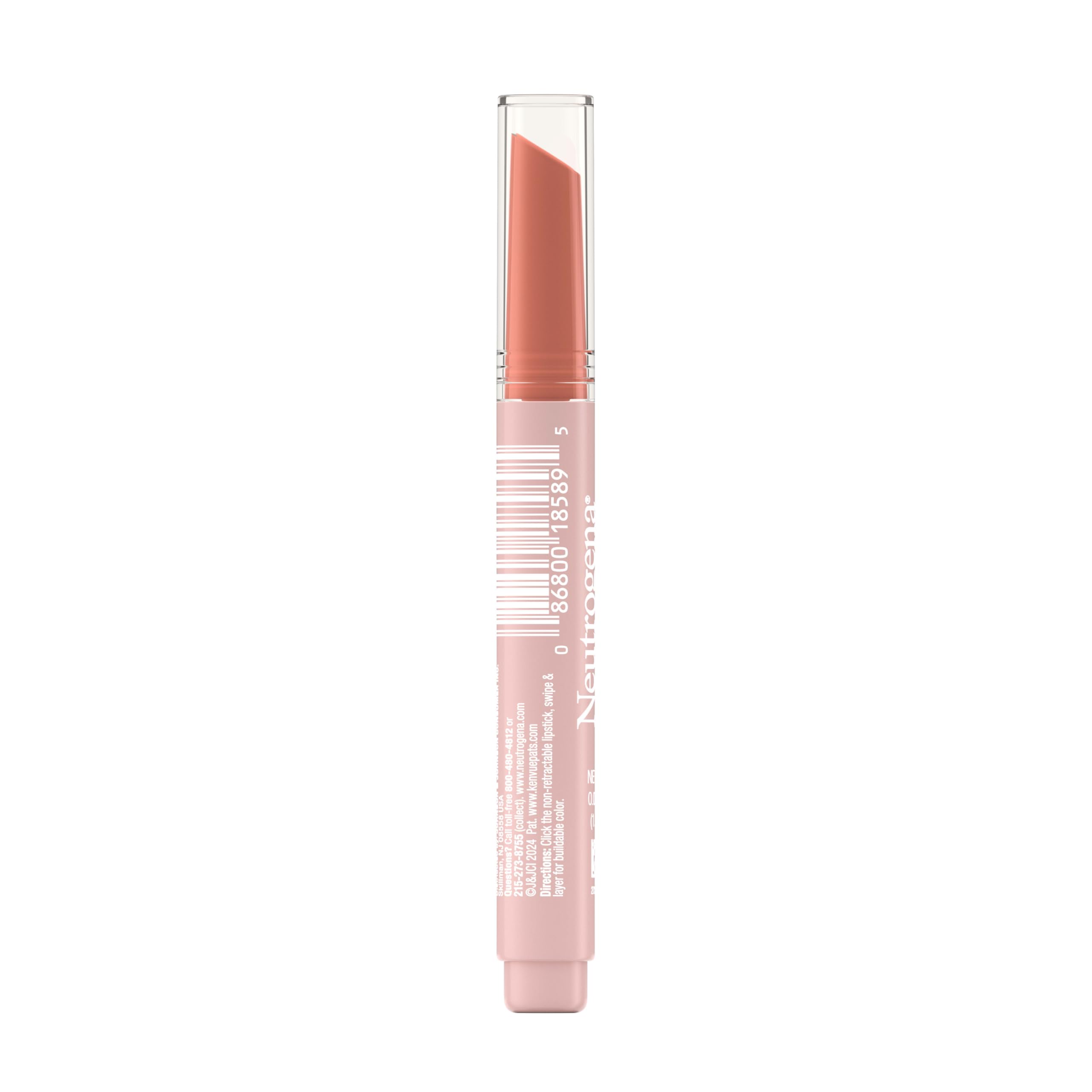 Neutrogena High Shine Glossy Lip, Nourishing Lip Gloss with Maracuja Oil, Antioxidant Vitamin E & Vitamins, Non-Retractable, Buildable Pigmented Color, Temptation, 0.07 oz