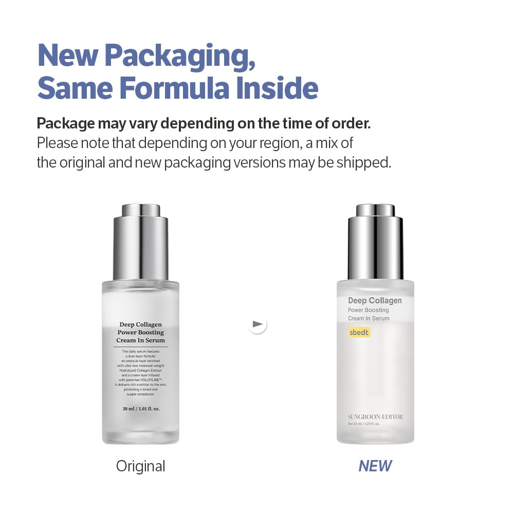 SUNGBOON EDITOR Deep Collagen Serum | Volufiline + Collagen + Niacinamide | Hydrating & Smoothing Care | Korean Skincare, 1.01 fl oz