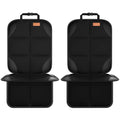 SMART ELF Car Seat Protector, 2Pack Seat Protector Protect Child Seats with Thickest Padding and Non-Slip Backing Mesh Pockets for Baby and Pet,Sedan SUV Truck (Black)