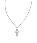 Kendra Scott Cross Pendant Necklace for Women, Fashion Jewelry, Rhodium-Plated, White Opal