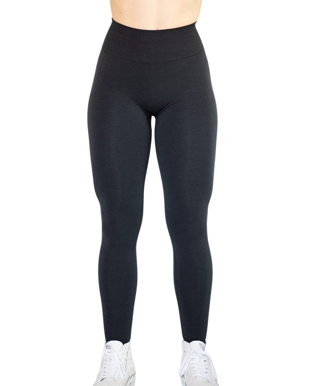 AUROLA Workout Leggings for Women Seamless Scrunch Tights Tummy Control Gym Fitness Girl Sport Active Yoga Pants-25'' (M, Black)