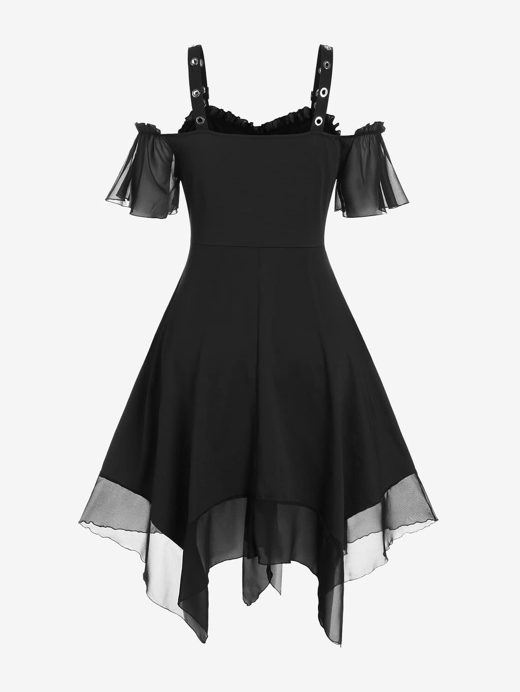 ROSE GAL Womens Plus Size Dresses Sleeveless Wrap V-Neck Gothic Vintage 50S Spaghtti Strap Swing Cocktail Rockabilly Weeding Party Maxi Dress
